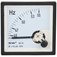 Частотомер переменного тока 45-55 Hz, 70х70х48 мм.
