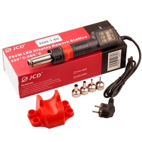 JCD Паяльный фен 750 Вт,цифровой дисплей, керамический нагреватель, 4 насадки