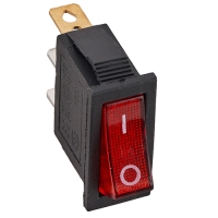 Переключатель клавишный c подсветкой 220 Вольт (кнопка K21)