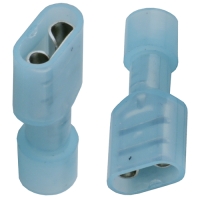 Набор клемм №1 ножевых папа-мама, изолированные  6.3 мм синий ,красный 160 штук 0.5-1.5 мм кв.