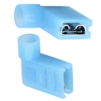 Разъем плоский угловой ,изолированный мама 6.3 мм синий 0.5-1.5 мм кв.автомобильная Клемма №4 КВТ