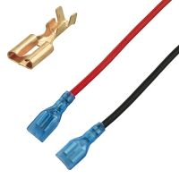 Клемма №2 гнездо ножевое 6.3 мм  с проводом 2х0.75 мм изолированная , авто