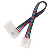 Коннектор для светодиодной ленты RGB (№9) 4 контакта, 10 мм, с кабелем