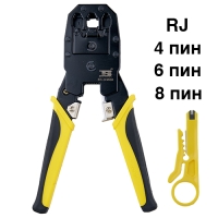 Кримпер  для обжима коннекторов RJ-45--11-4-6 пин BS-D3468