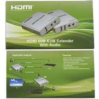 KVM удлинитель HDMI USB на 60 метров по витой паре Cat 6 - 1080p 60 Гц