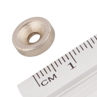 Неодимовый магнит, шайба, Ø12x2х3 мм., отверстие Ø3 мм.