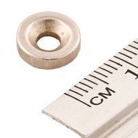 Неодимовый магнит, шайба, Ø10 x 2 мм , отверстие Ø3 мм.
