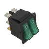 Переключатель клавишный c подсветкой (K6) ON-OFF, 250V AC, 16A, 6 контактов DPST, 25х21х32 мм.
