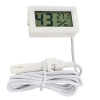 Термометр-гигрометр цифровой,электронный с выносным датчиком ,  влажность от 10% до 99% и температура от -50 ~ + 70 °C. цвет белый