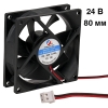 Вентилятор кулер 80 x 80 x 25 мм 24V Вольт постоянного тока DC
