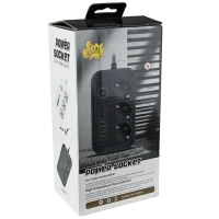 Удлинитель на 3 розетки +4 порта USB +2 порт Type-C для зарядки мобильных устройств 2 метра цвет черный